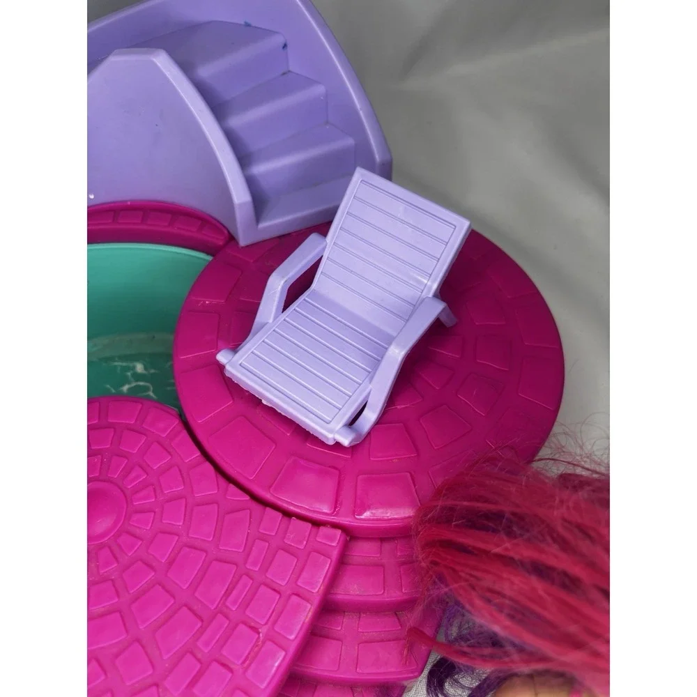 Barbie Size Pool Fashion Doll Party Playset, Mermaids, Lounge Chairs